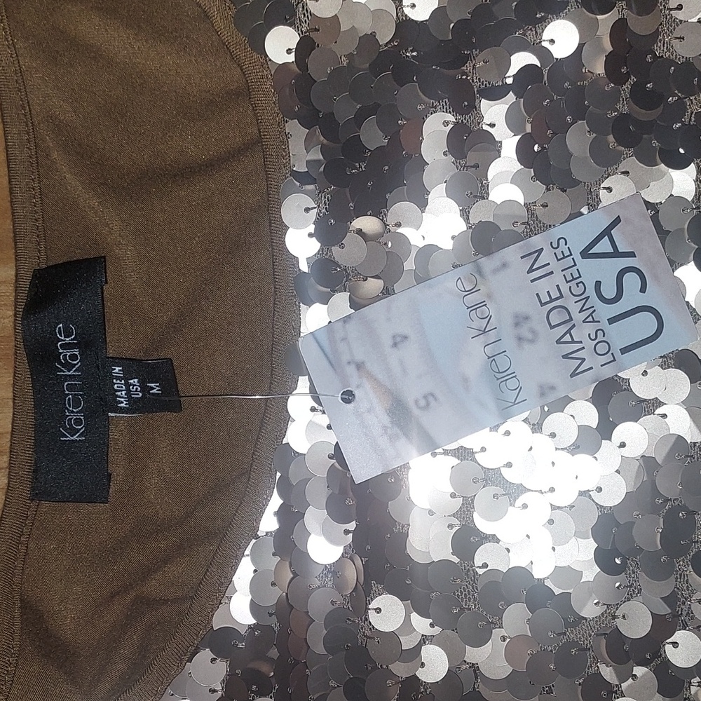Karen Kane Mojave Sun sequin front blouse NWT - Picture 5 of 7